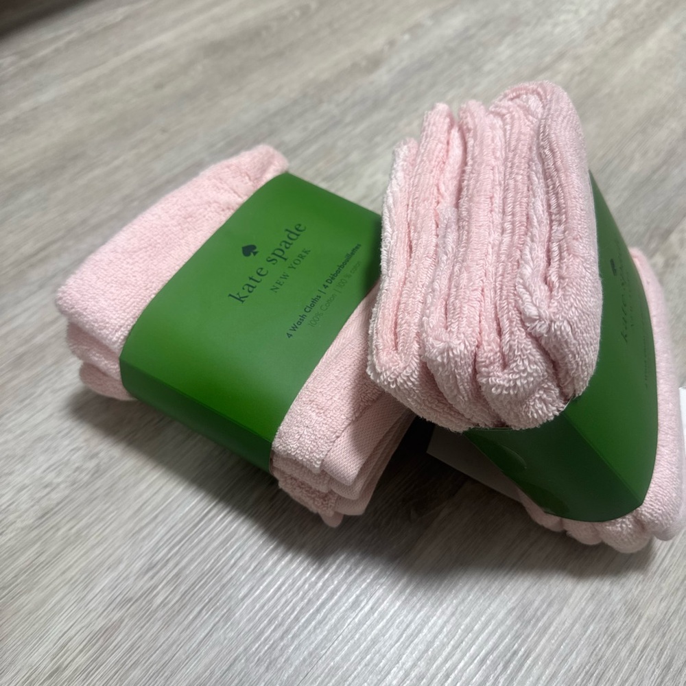 4 kate spade Pale Pink Washcloth Set - Picture 9 of 11